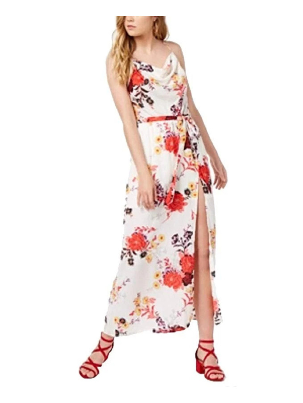 Material Girl Juniors Printed Cowl-Neck Maxi Dress Size XL